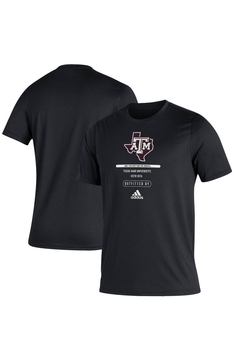 adidas Men's adidas Black Texas A&M Aggies Sideline Locker Tag Creator AEROREADY T-Shirt, Main, color, 