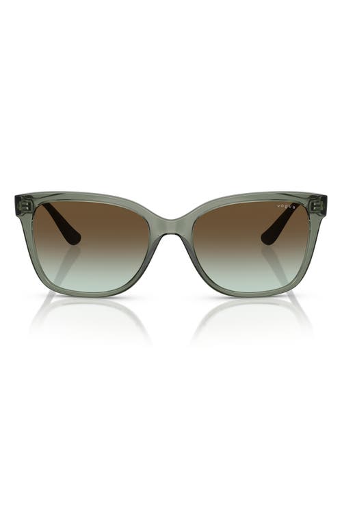 Vogue 54mm Gradient Pillow Sunglasses In Green Brown