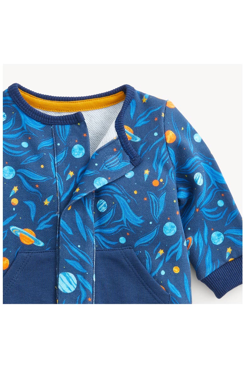 Kids' Space French Terry Romper, Alternate, color, BLUE