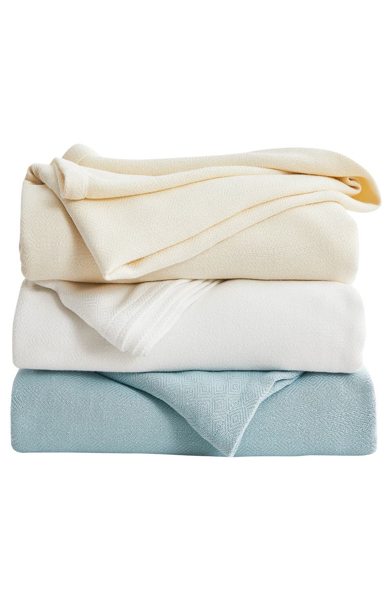 MELANGE HOME Diamond Throw Blanket, Alternate, color, White