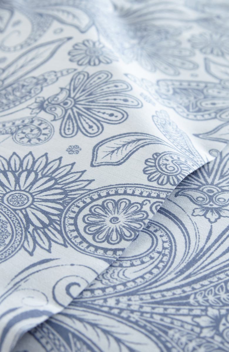 SOUTHSHORE FINE LINENS Perfect Paisley Printed Sheet Set, Alternate, color, White W Blue/ Paisley