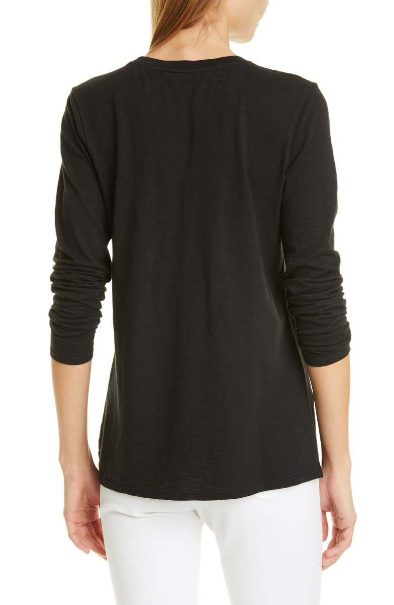 Nordstrom Signature Long Sleeve Cotton Blend Crewneck Top, Alternate, color, 