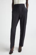 Dries Van Noten Wool & Mohair Twill Straight Leg Pants