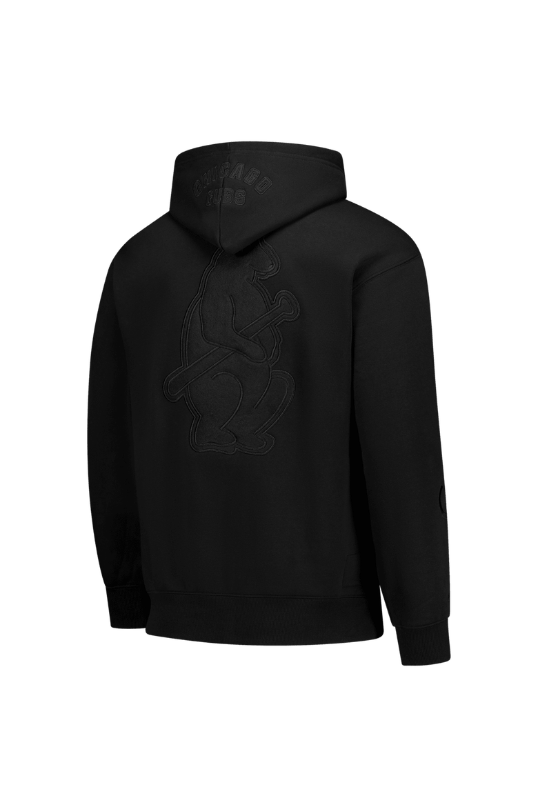 Men's Mitchell & Ness Black Chicago Cubs Phantom Fleece Hoodie, Alternate, color, Black