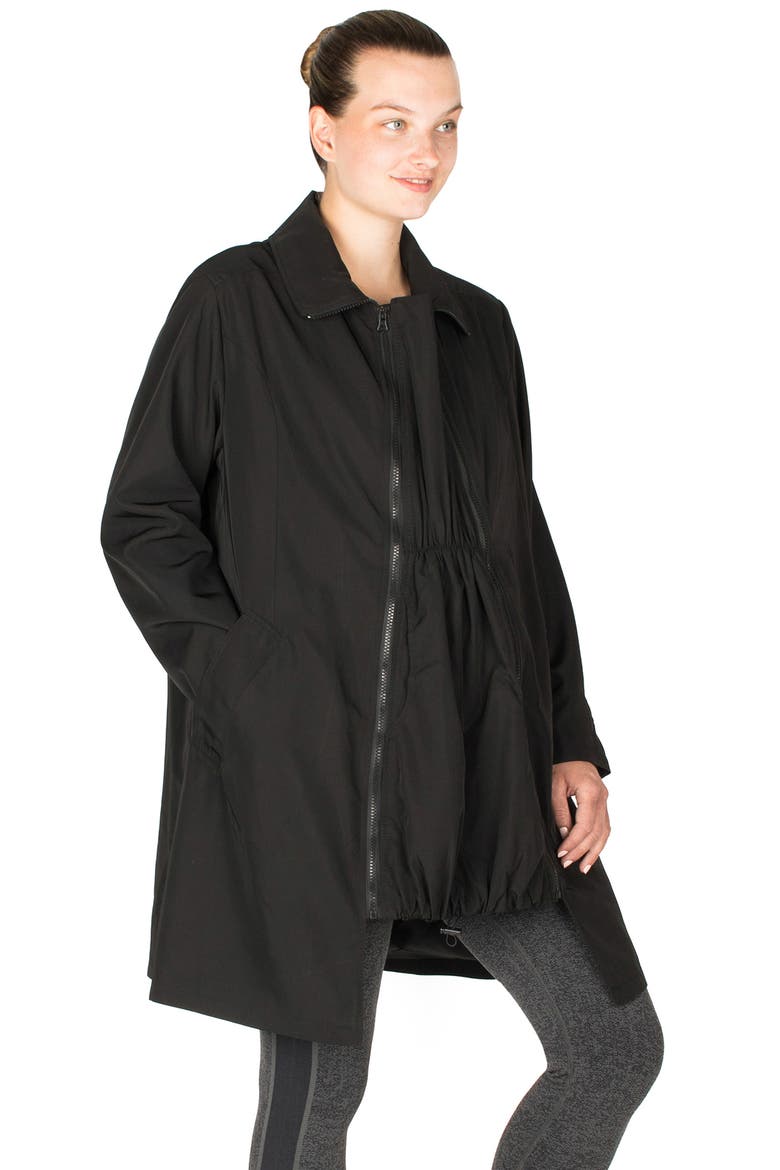 Convertible 3-in-1 Maternity/Nursing Coat, Alternate, color, BLACK