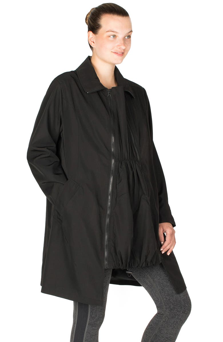 Modern Eternity Convertible 3-in-1 Maternity/Nursing Coat, Alternate, color, Black