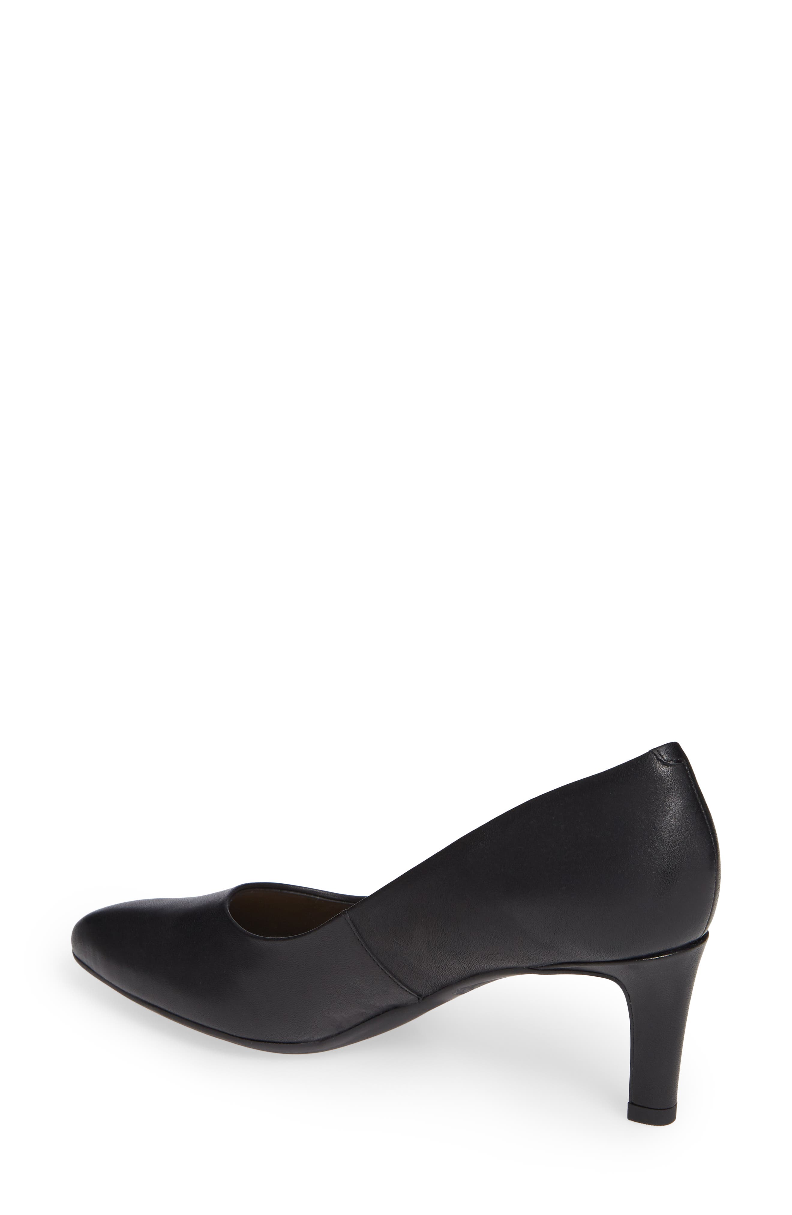Calla Rose Pump, Alternate, color, BLACK/ BLACK LEATHER