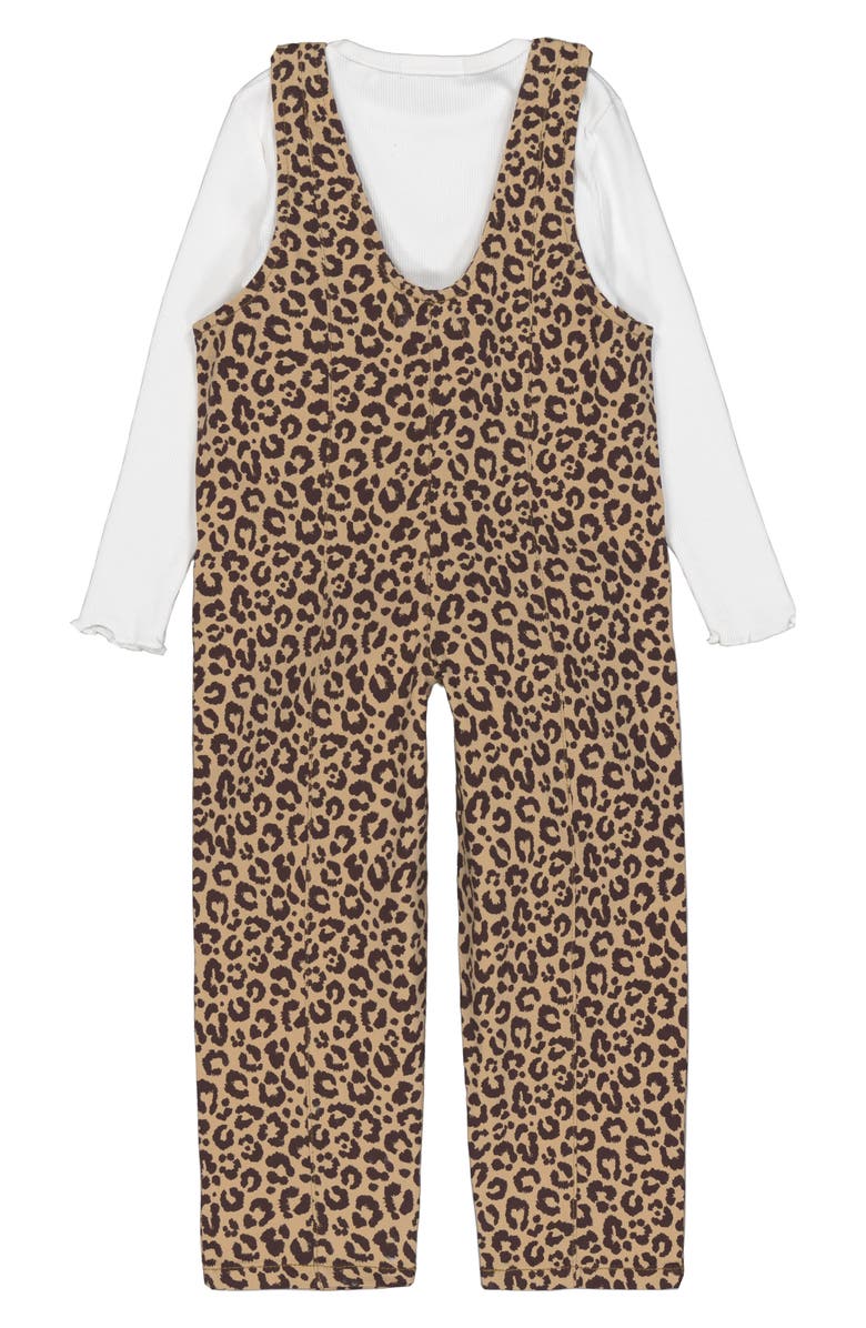 Joe's Long Sleeve Top & Overalls Set, Alternate, color, Leopard