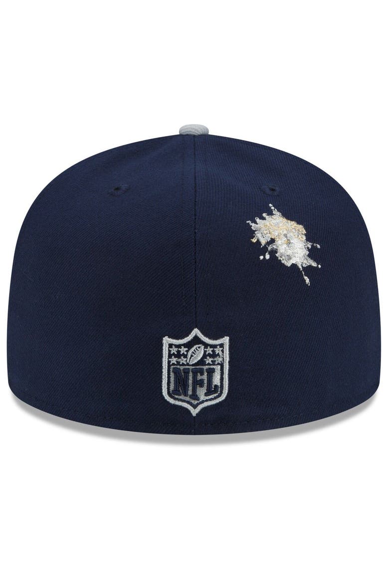 Men's New Era Navy/Gray Dallas Cowboys NFL x Staple Collection 59FIFTY Fitted Hat, Alternate, color, Navy