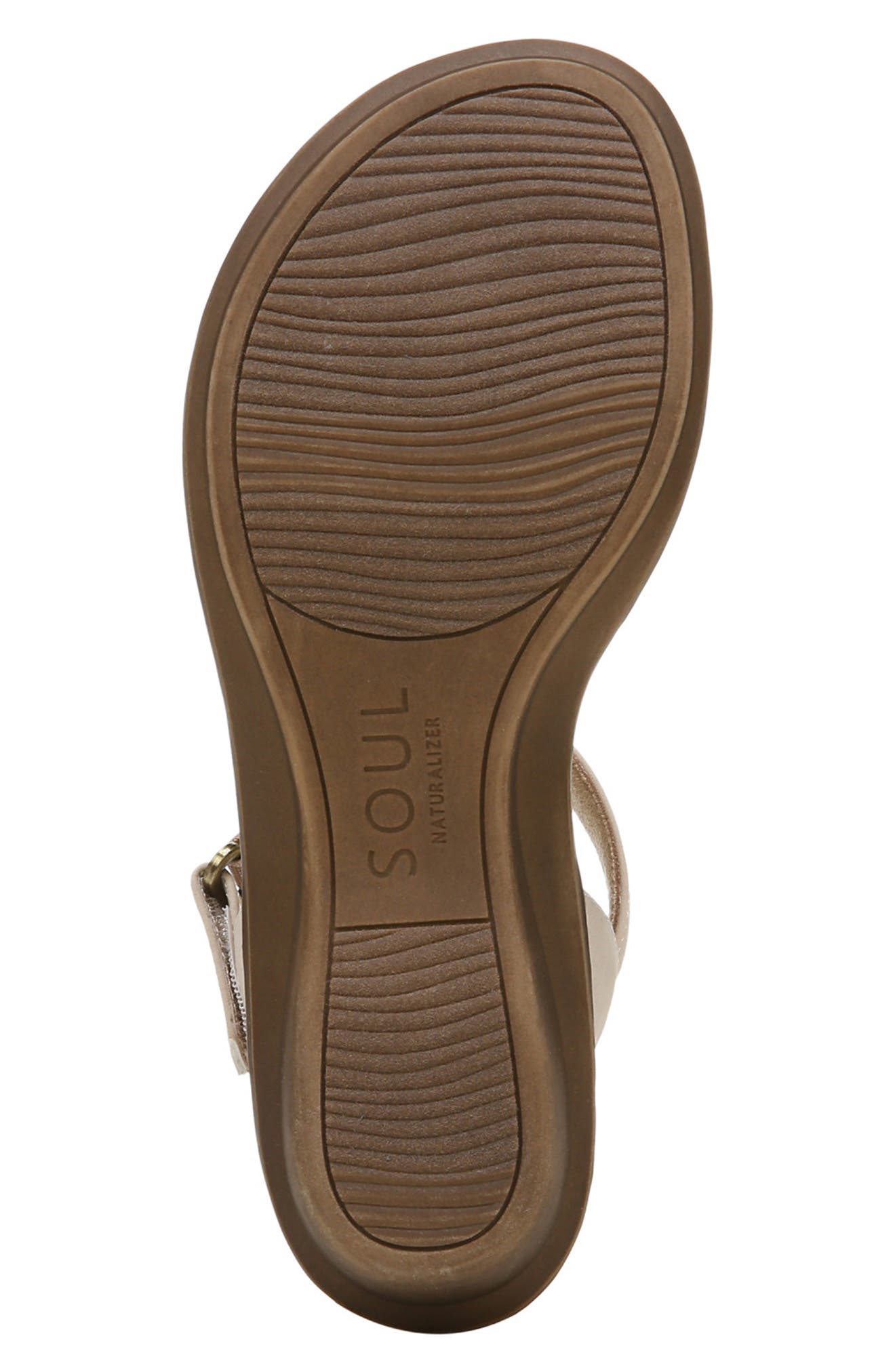 SOUL NATURALIZER Summer Embellished T-Strap Sandal - Wide Width Available, Alternate, color, Porcelain