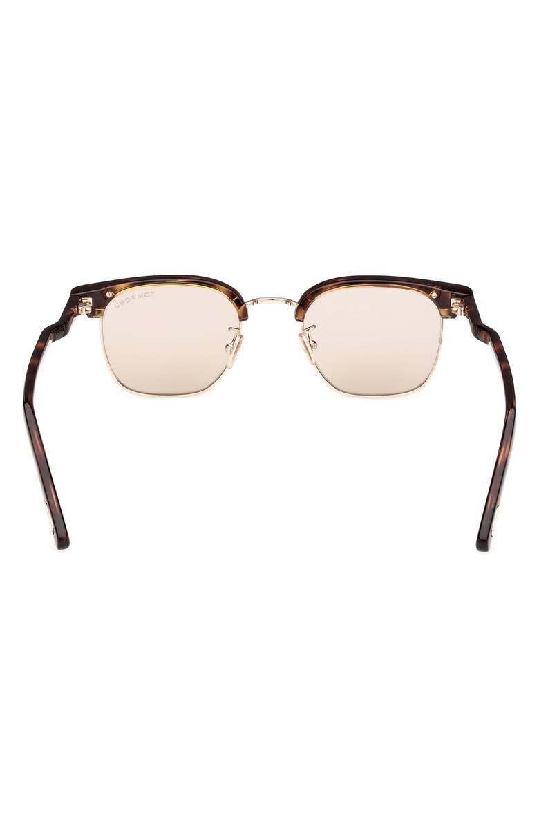 TOM FORD 47mm Square Sunglasses, Alternate, color, Dark Havana / Smoke