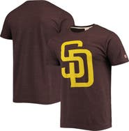 Homage Men's Homage Brown San Diego Padres Hand Drawn Logo Tri-Blend T-Shirt