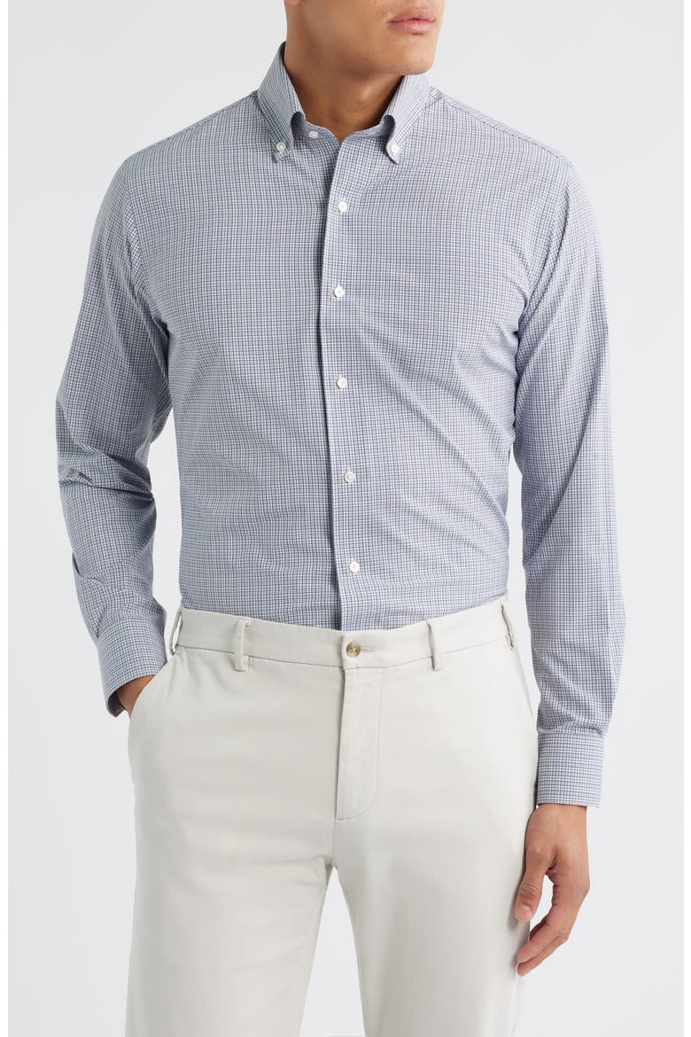 Crown Crafted Performance Poplin Button-Down Shirt, Main, color, NEBULA BLUE