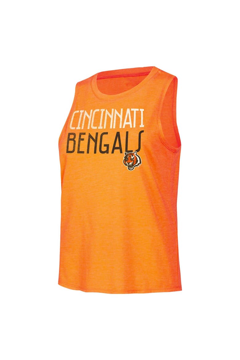 Women's Concepts Sport Black/Orange Cincinnati Bengals Muscle Tank Top & Pants Lounge Set, Alternate, color, Black