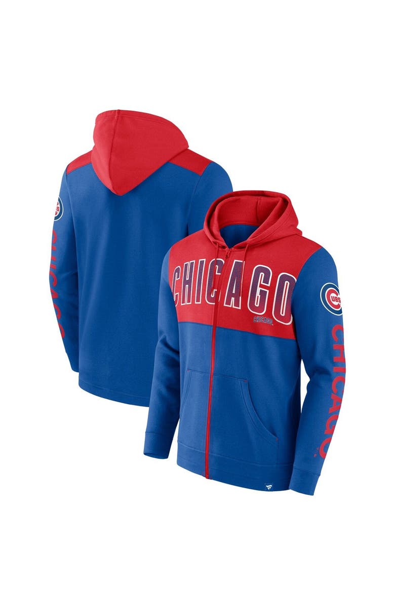 FANATICS Men's Fanatics Branded Royal Chicago Cubs Walk Off Fleece Full-Zip Hoodie, Main, color, Royal