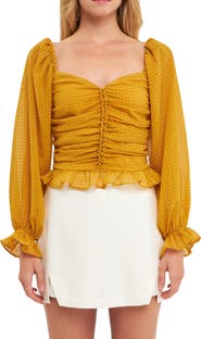 Endless Rose Ruched Chiffon Top