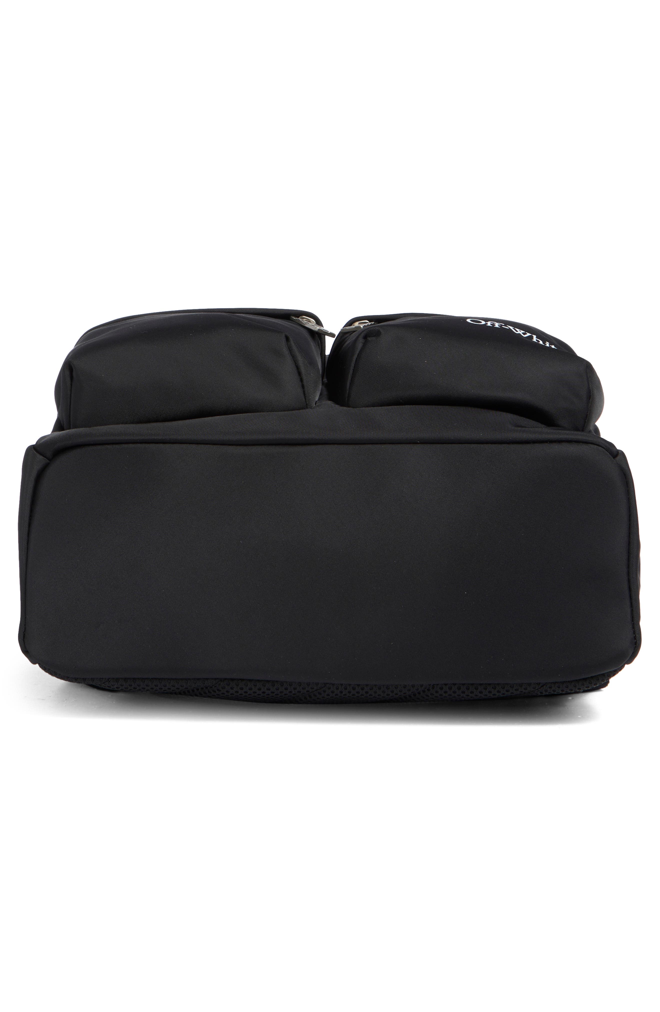 Dome Double Pocket Backpack, Alternate, color, BLACK