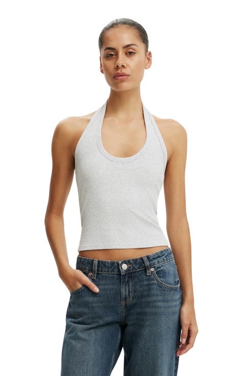 Women's Rib Scoop Halter