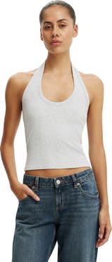Cotton On Women's Rib Scoop Halter