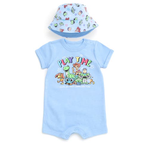 Nightmare Before Christmas Jack Skellington 2-Piece Romper and Bucket Hat Set