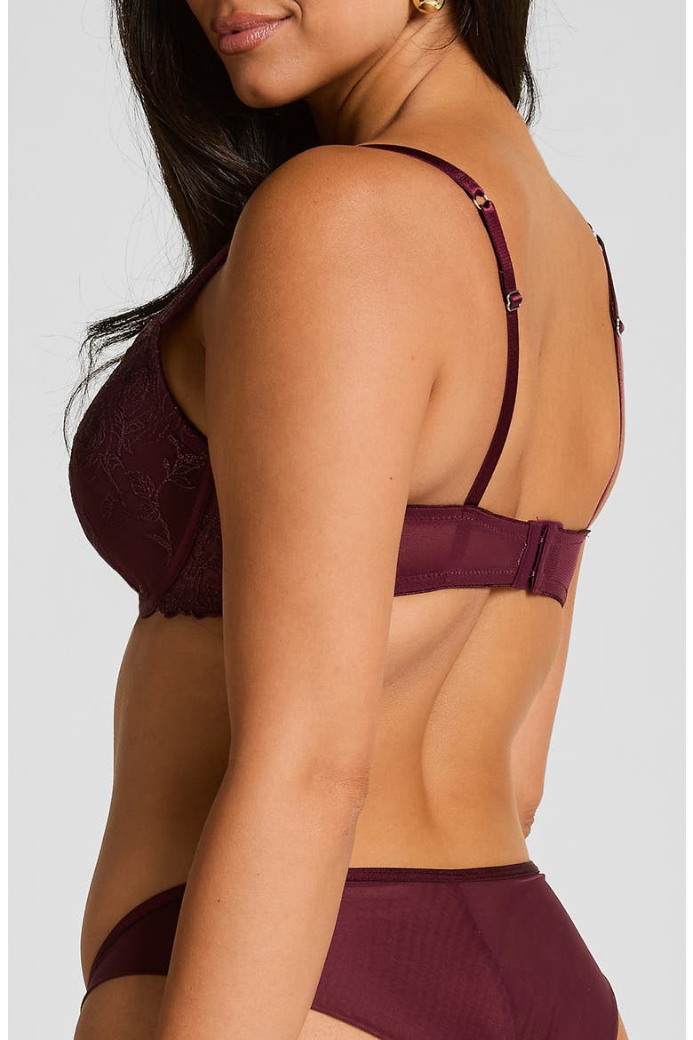 Hollie Embroidered Underwire Bra, Alternate, color, FIG