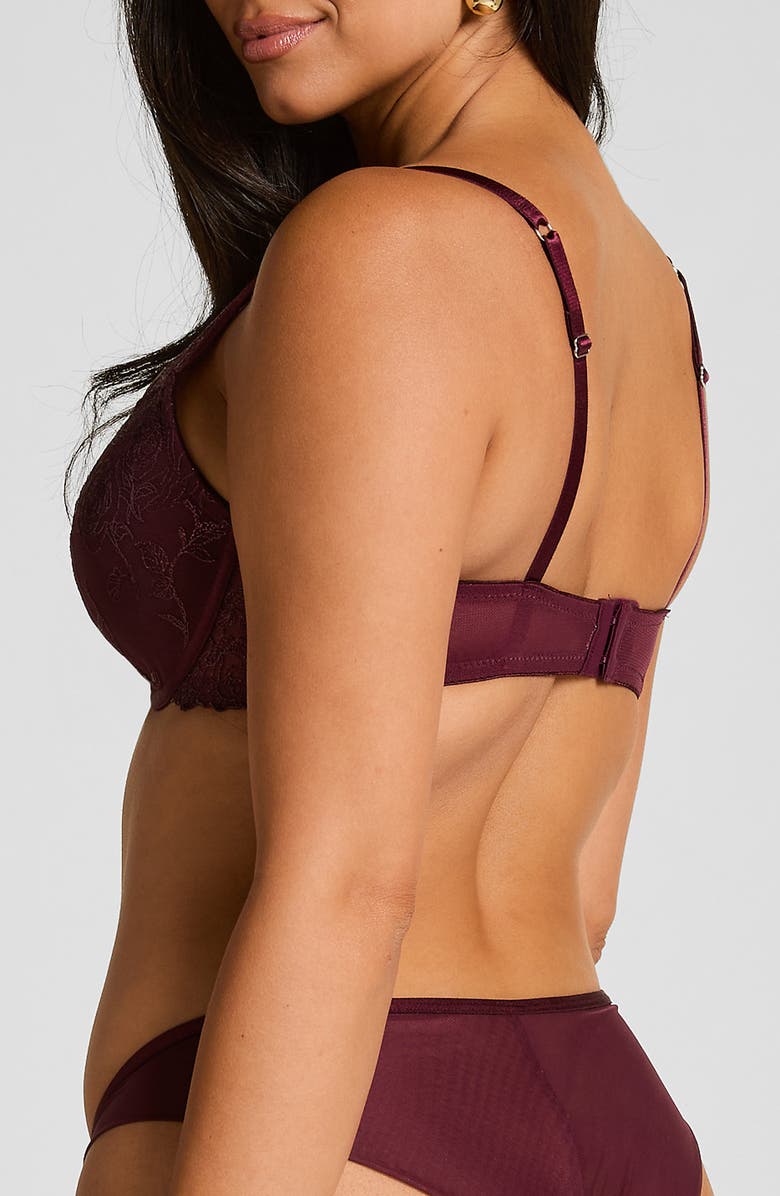 Hunkemöller Hollie Embroidered Underwire Bra, Alternate, color, Fig