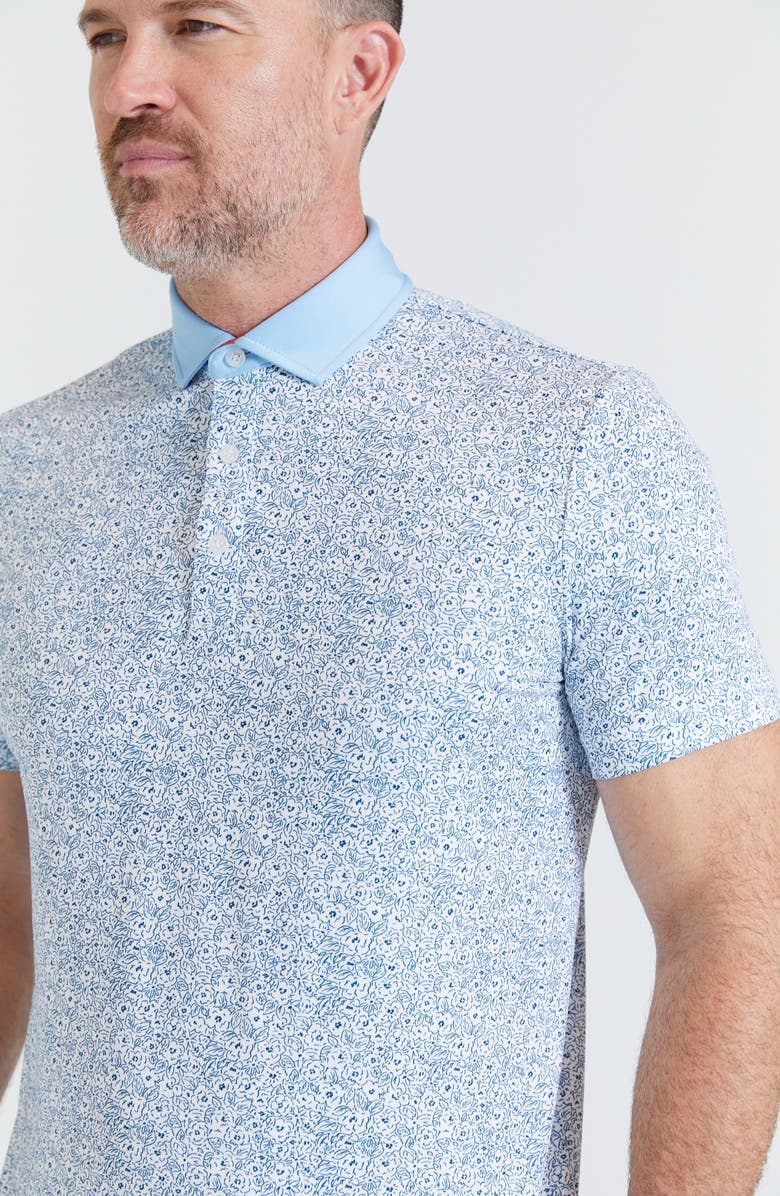 Redvanly Belmont Floral Performance Golf Polo, Alternate, color, 