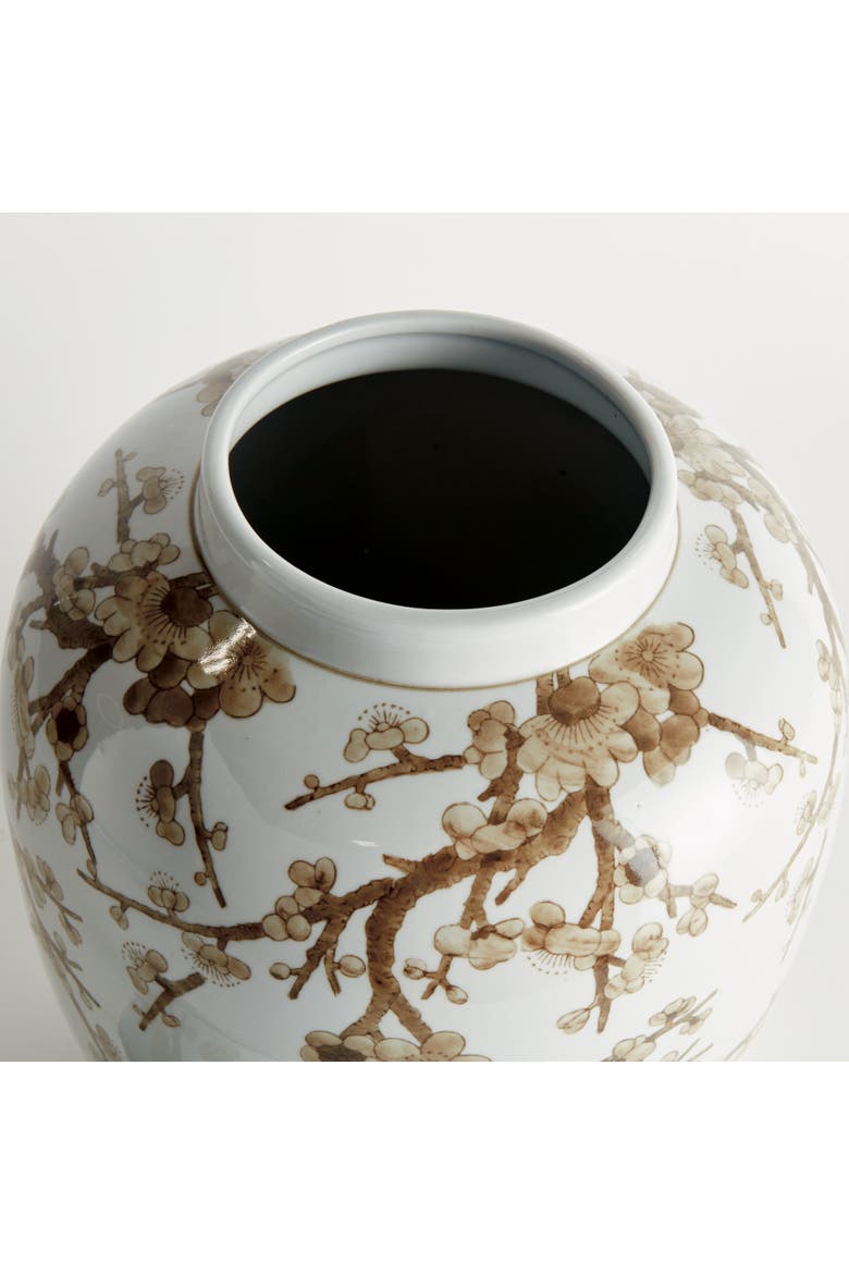 Province Empress Lidded Ginger Jar - Brown & White Ceramic, Alternate, color, White