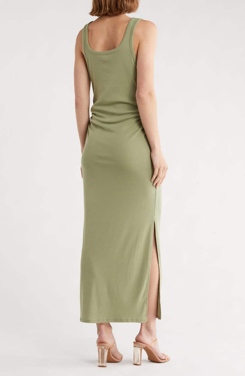 Melrose and Market Ruched Side Maxi Tank Dress, Alternate, color, Olive Acorn
