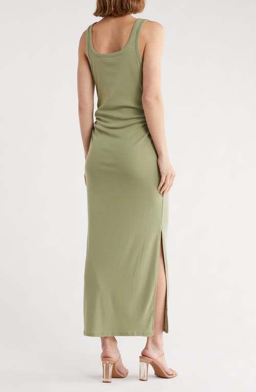 Melrose And Market Ruched Side Maxi Tank Dress In Brown