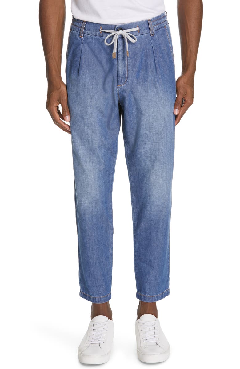 Eleventy Stretch Denim Slim Fit Jogger Dress Pants, Main, color, 