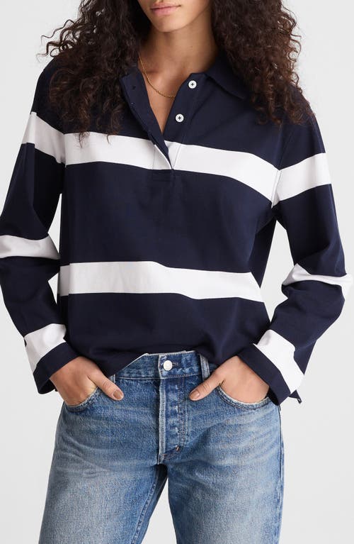 Madewell Rugby Polo Shirt In Blue