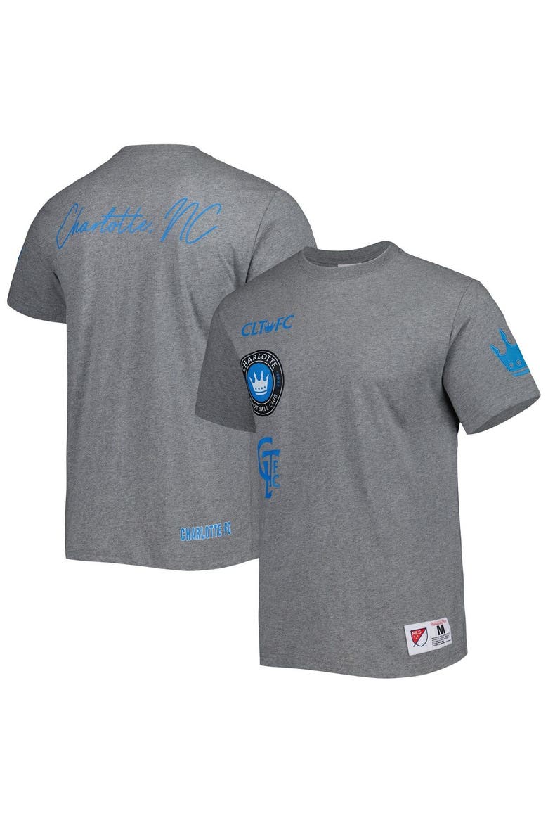 Men Mitchell & Ness Gray Charlotte FC City Tee, Main, color, Gray