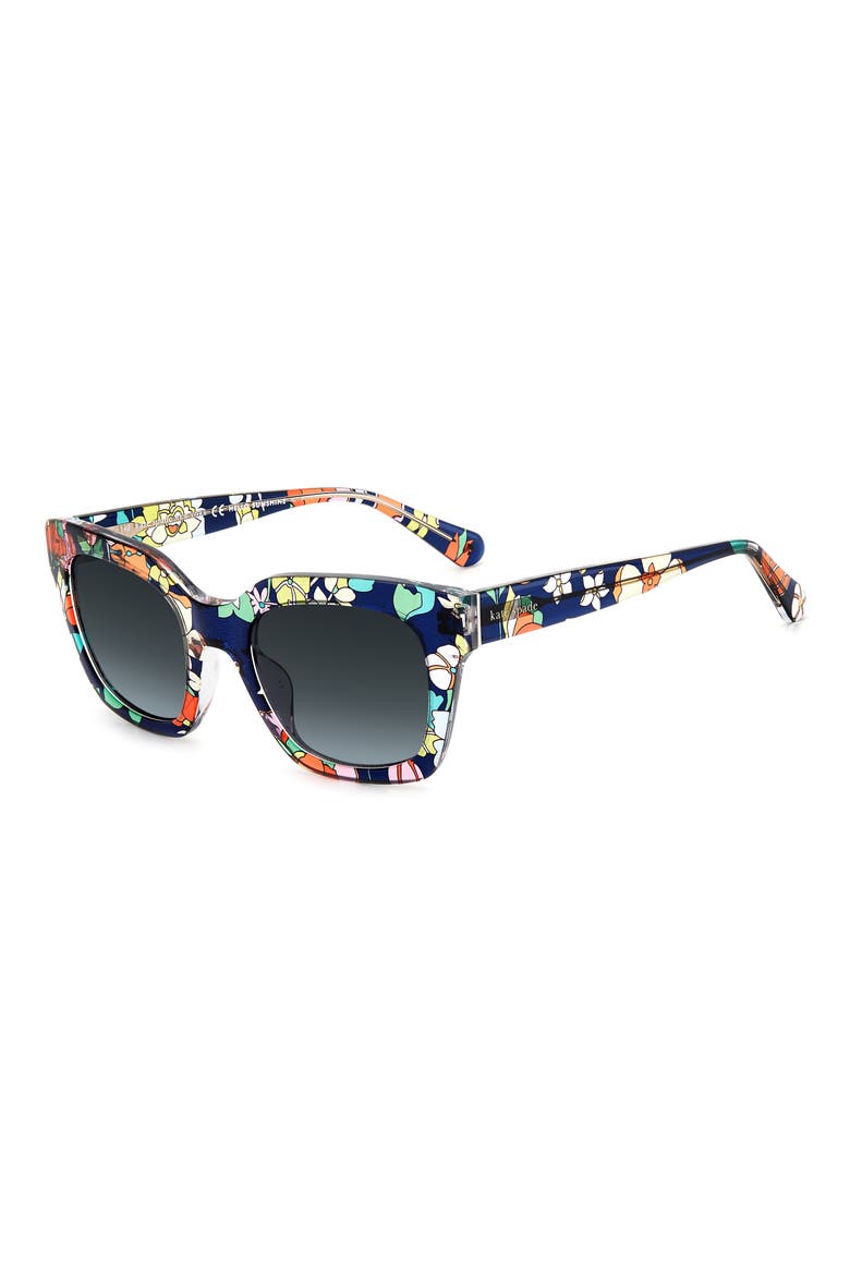 camryns 50mm gradient polarized square sunglasses, Alternate, color, BLUE