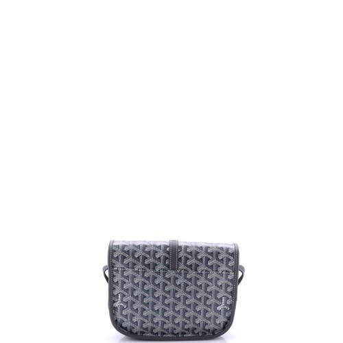 Pre-owned Goyard  Goyard Belvedere Ii Messenger Bag Coated Canvas Pm In Gray