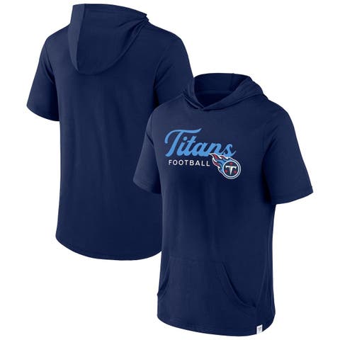 Men's Fanatics Branded Navy Tennessee Titans Offensive Strategy Short Sleeve Pullover Hoodie