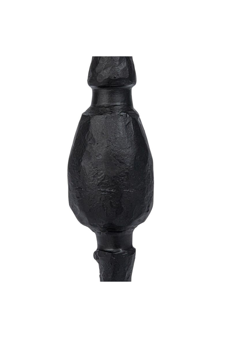 Tall Decorative Hand-Forged Metal Taper Holder, Black, Alternate, color, Black