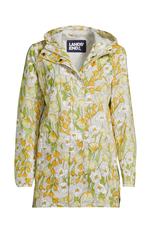 Lands' End Squall Packable Waterproof Raincoat In Burgundy
