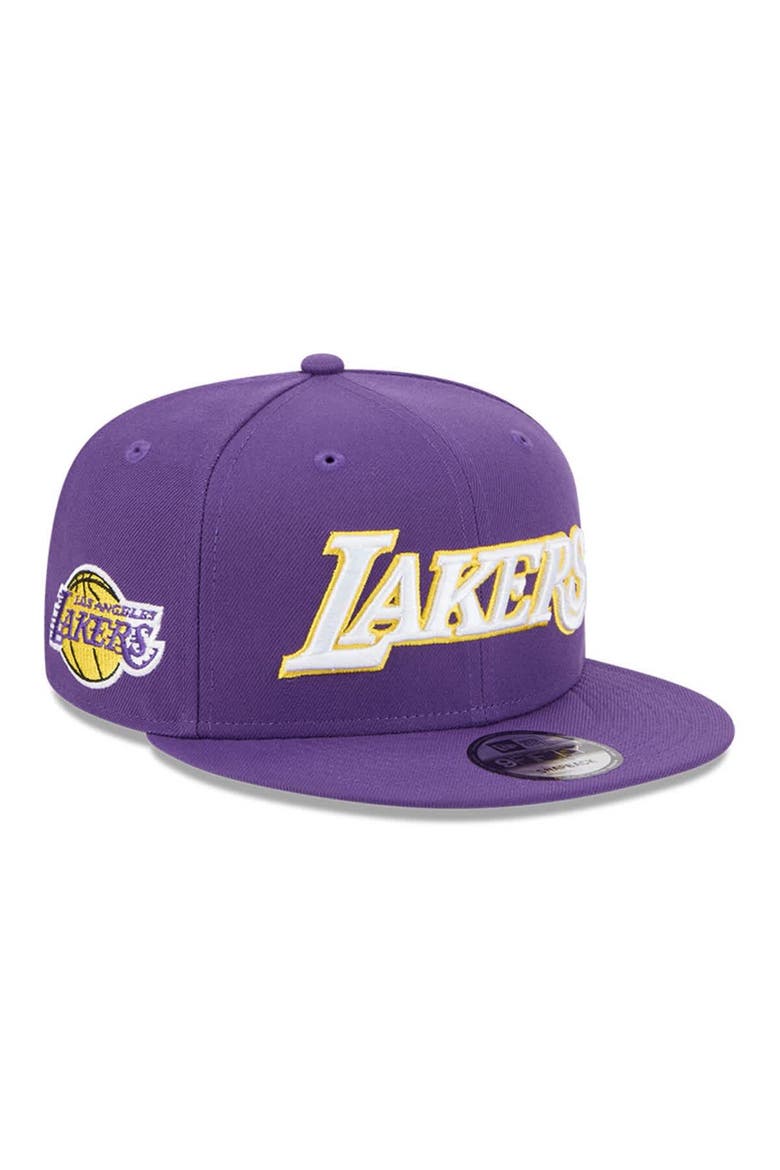 Men's New Era Purple Los Angeles Lakers Jersey Hook Statement Edition 9FIFTY Snapback Hat, Main, color, Purple