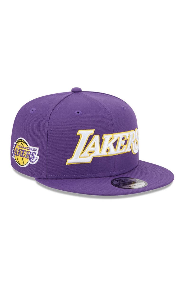 New Era Men
s New Era Purple Los Angeles Lakers Jersey Hook Statement Edition 9FIFTY Snapback Hat, Main, color, Purple
