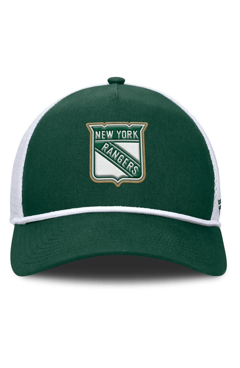 FANATICS Men's Fanatics Green/White New York Rangers Bermuda A-Frame Adjustable Hat, Alternate, color, Green