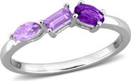 DELMAR Multiple Cut Amethyst Stacking Ring