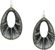OLIVIA WELLES Gold Plated Resin Crystal Drop Earrings