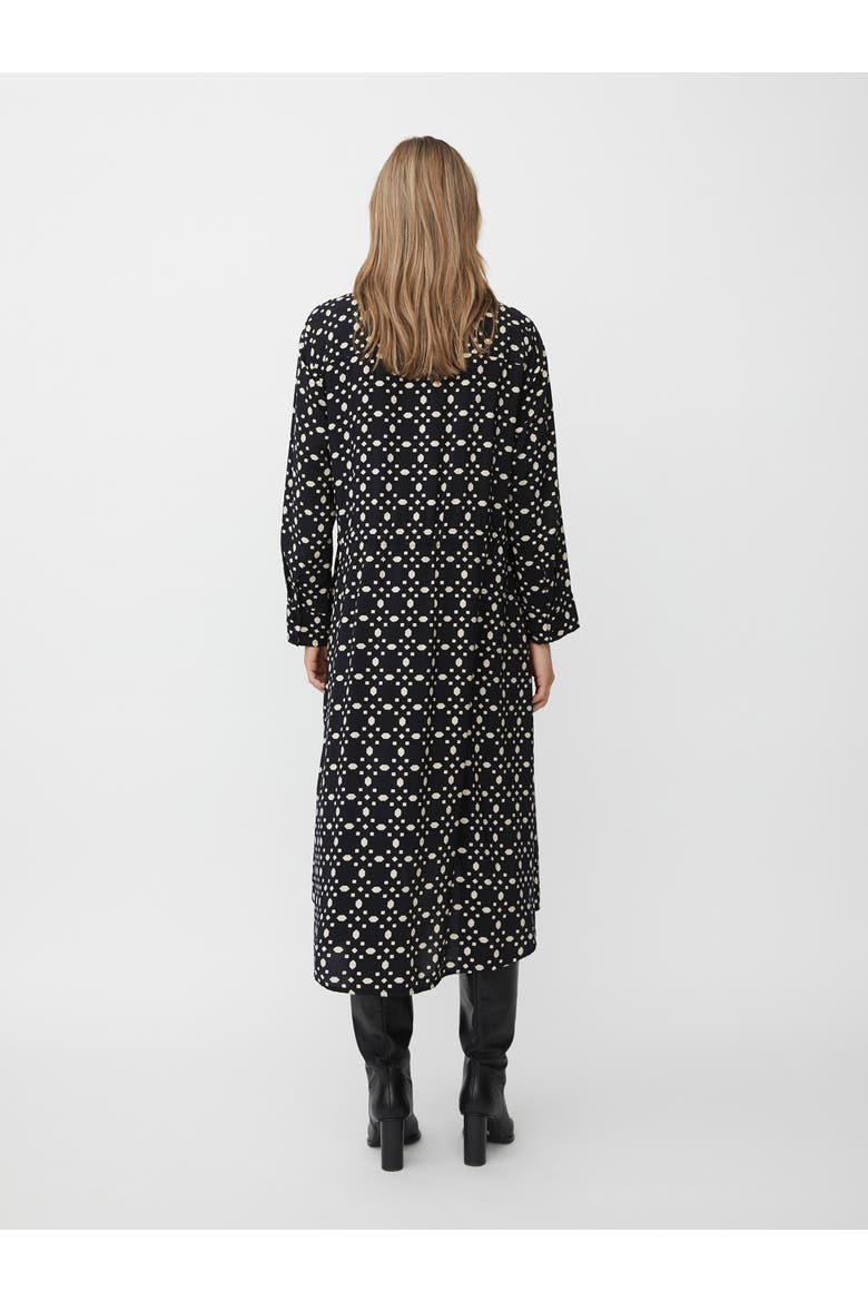 MaNovany Long Sleeve Shirt Midi Dress, Alternate, color, Black