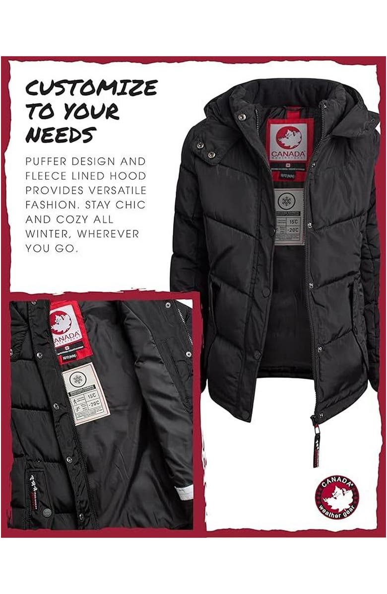 CANADA WEATHER GEAR Girls' Quilted Heavyweight Winter Coat, Alternate, color, 