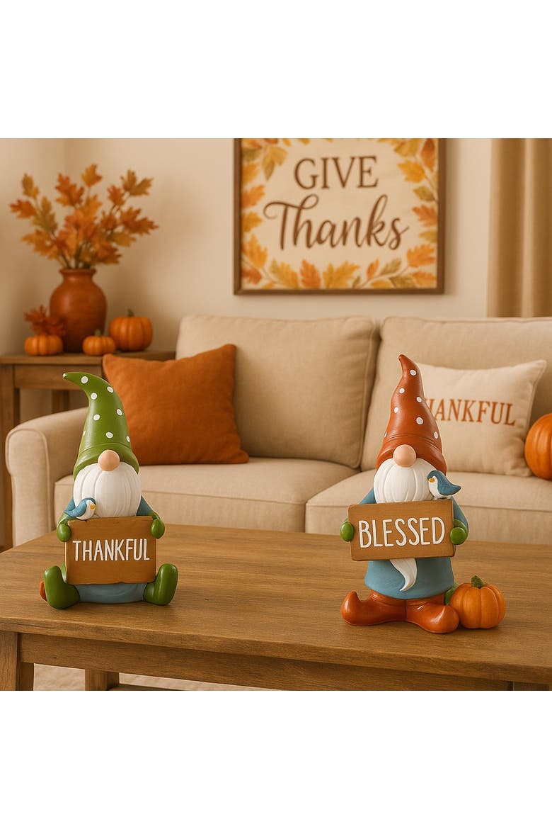 Blessed Gnome Figurine, Alternate, color, Orange