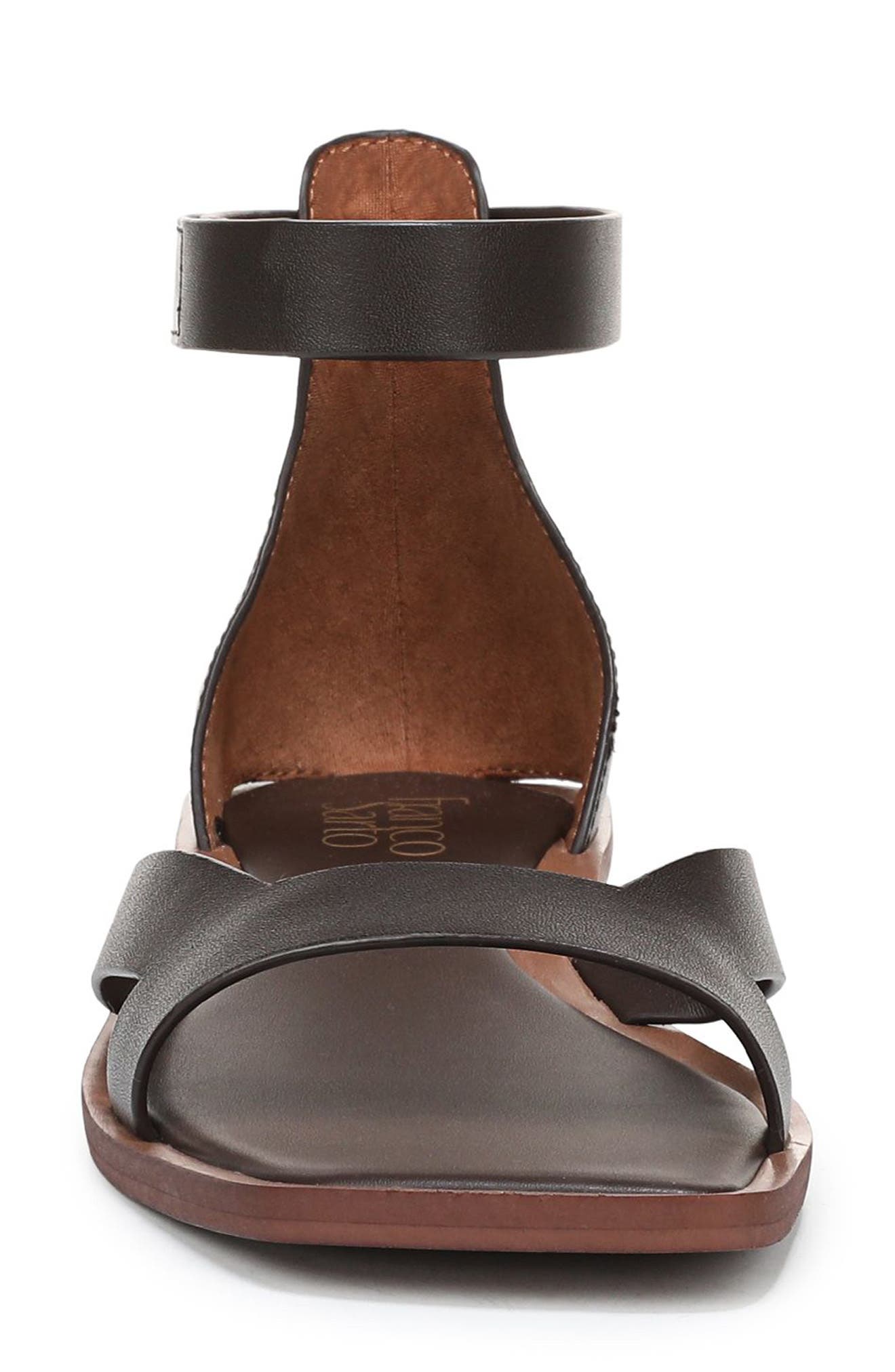 Franco Sarto Elisa Ankle Strap Sandal, Alternate, color, Chocolate Brown
