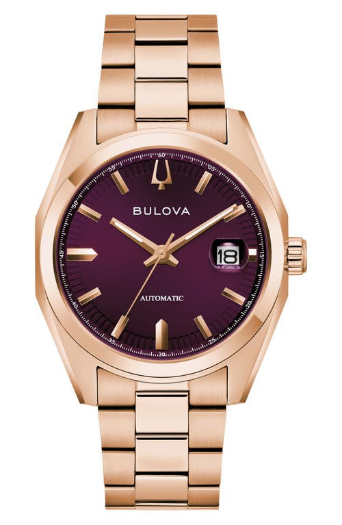 BULOVA Surveyor Automatic Bracelet Watch, 39mm in Rose Gold-Tone 