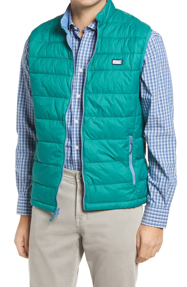 johnnie-O Hudson Classic Quilted Nylon Vest, Main, color,