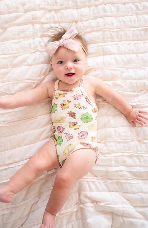 L'ovedbaby Print Organic Cotton Tank Bodysuit & Bloomers Set In Neutral